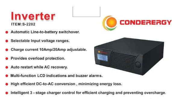 UPS INVERTER 2400VA/1440W CONDERERGY 24V