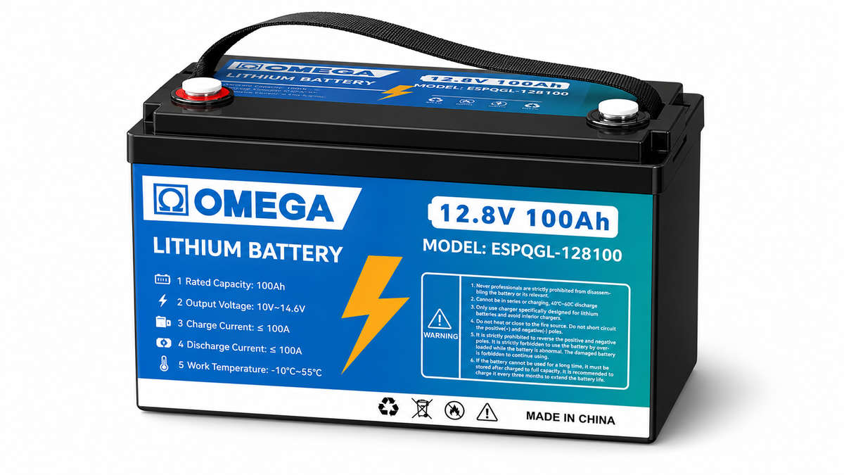 12.8v 100ah 1.28Kwh OMEGA Lithium Battery