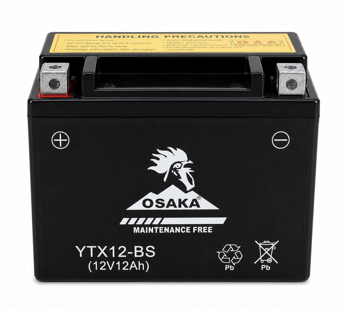 YTX12-BS 12V 12AH Osaka Motorcycle Battery