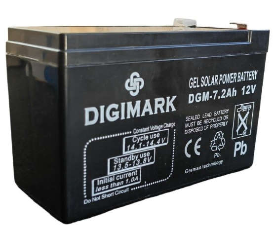 12V 7.2AH Gel Battery - Digimark