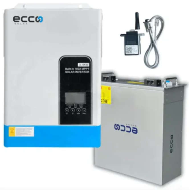 5.5 KVA PURE SINE WAVE LOAD SHEDDING COMBO 5500 WATT 5.120 KWH BATTERY LITHIUM LIFEPO4 + WIFI - ECCO