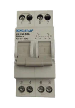 2 Pole 63A Changeover Switch LW219G - DIN Rail