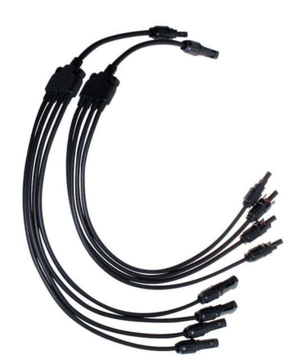 1 to 4 MC4 Solar Branch Panel Cable Connectors PAIR