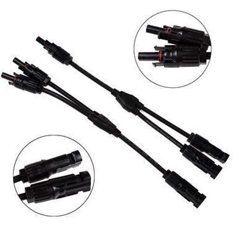 MC4 Y Connector 2 Way To 1 Way Solar Panel Combiner Cable Set