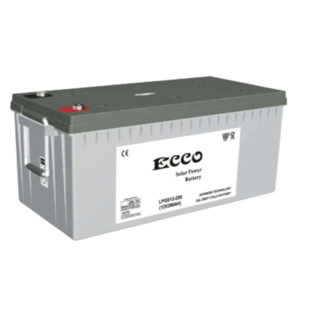 Ecco 12v 200ah japanese technology solar battery - 2 pcs
