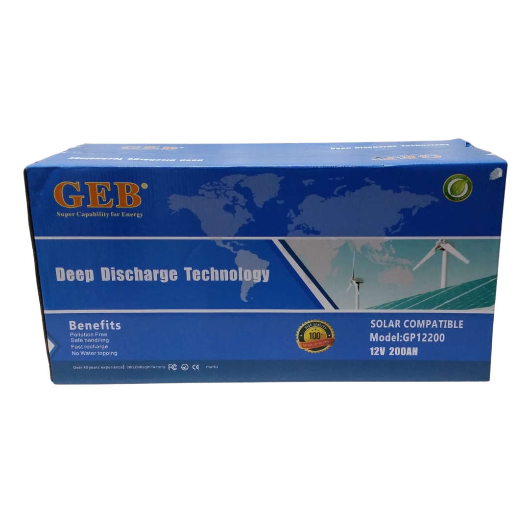 GEB 12v 200ah deep cycle solar gel battery
