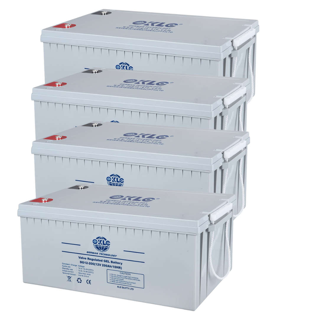 KLE 12v 200ah 20hr deep cycle agm battery - 4 pcs