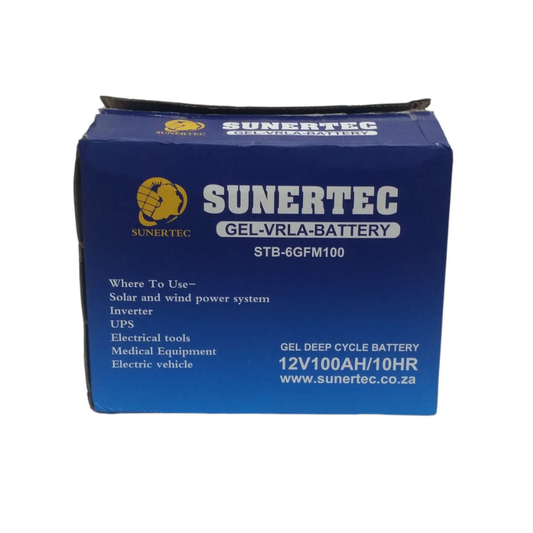 Sunertec 12v 100ah deep cycle gel battery