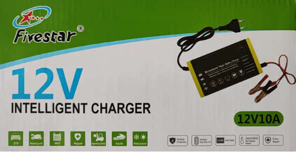 12v 10Amp Intelligent Lead-Acid Battery Charger - Fivestar