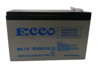 Ecco 12V 7.8Ah Deep cycle Gel battery- For Gate motors and UPS systems