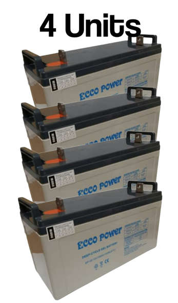 12V 120ah Gel Battery Ecco x 4 Units