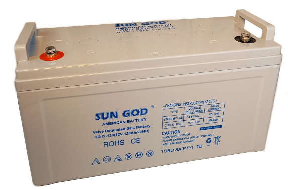 12V 120AH Gel Battery - SUN GOD x 10 Units