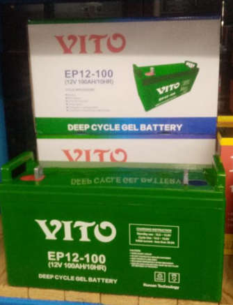 12V Deep Cycle Gel battery 100AH - VITO