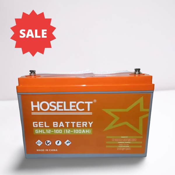 12V 100ah Gel Battery - HOSELECT x 4 Units