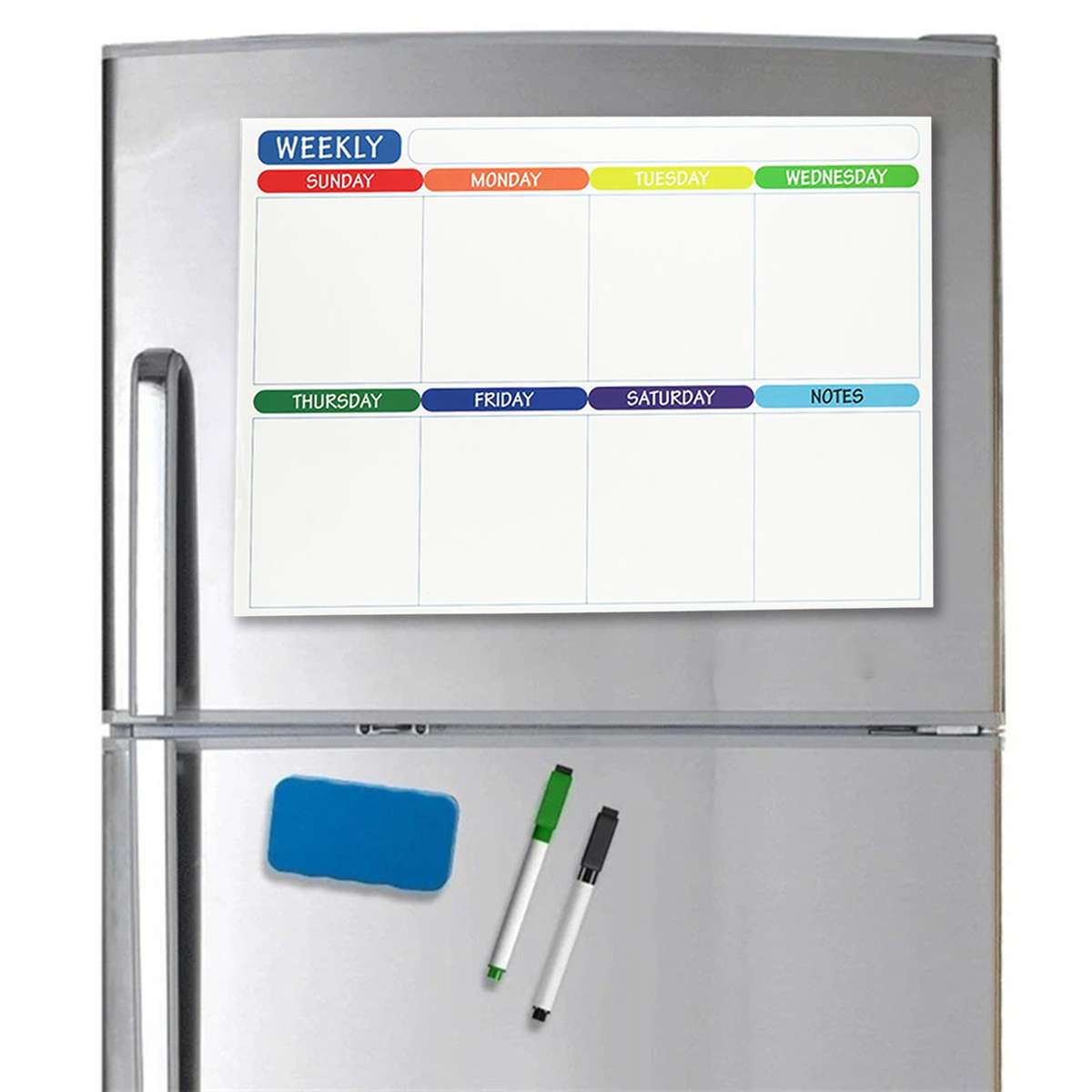 Magnetic, Reusable Monthly, Weekly Organizer With a Daily To-Do List.
