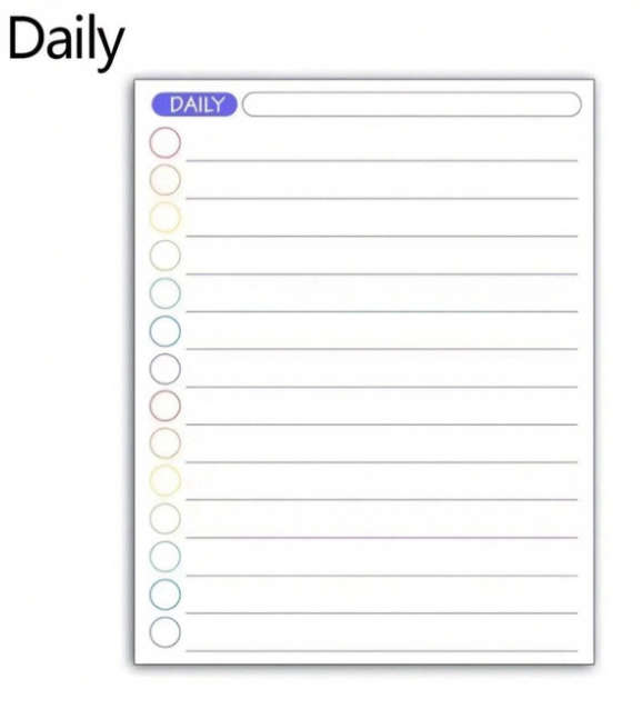 Magnetic, Reusable Monthly, Weekly Organizer With a Daily To-Do List.