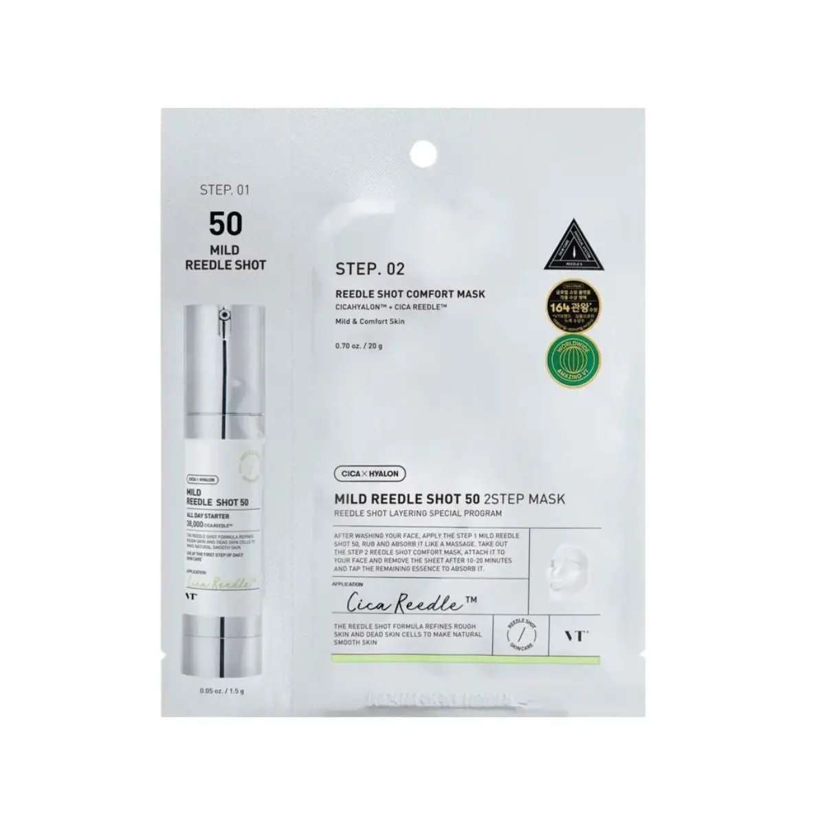 VT  Mild Reedle Shot 50 2-Step Mask (1.5g + 25g)