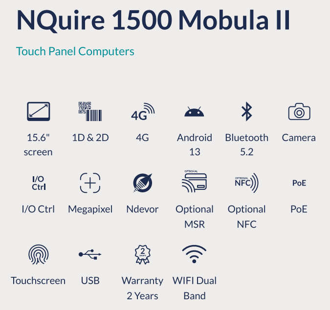 Newland NQuire 1500 Mobula II  15.6'' Touch Micro Kiosk