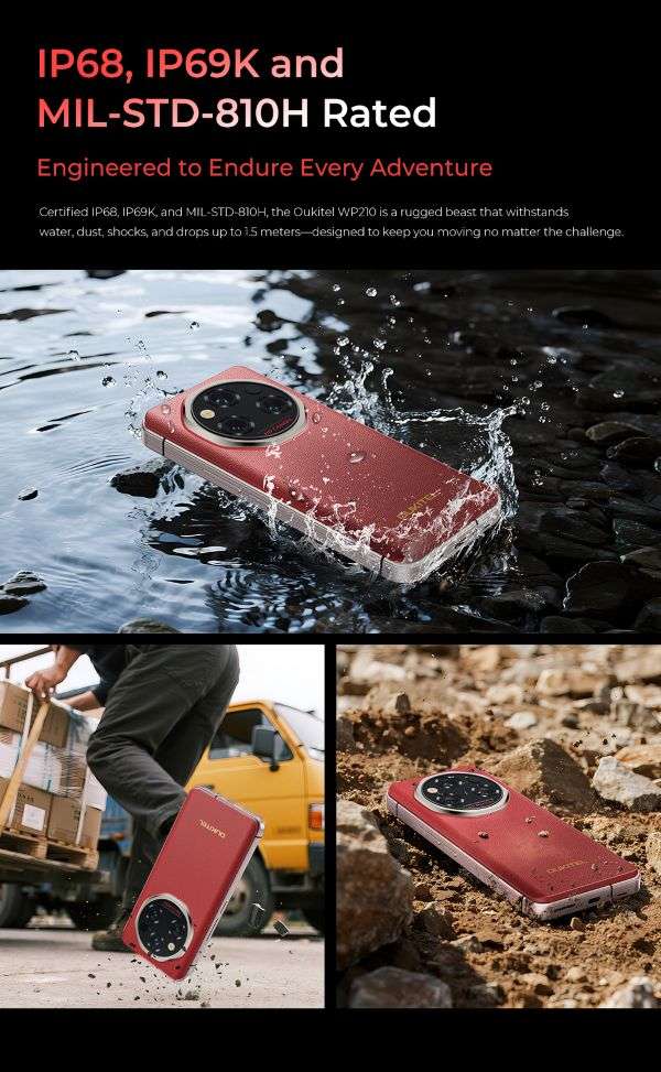 Oukitel WP210 5G Rugged Phone - AMOLED + Fast Performance