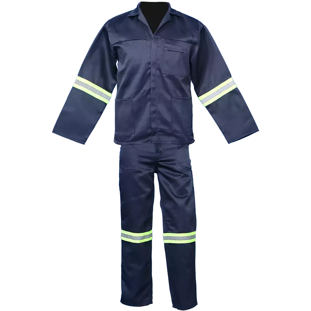 Navy Blue Conti Suit (2 piece) Polycotton With Reflective Tape