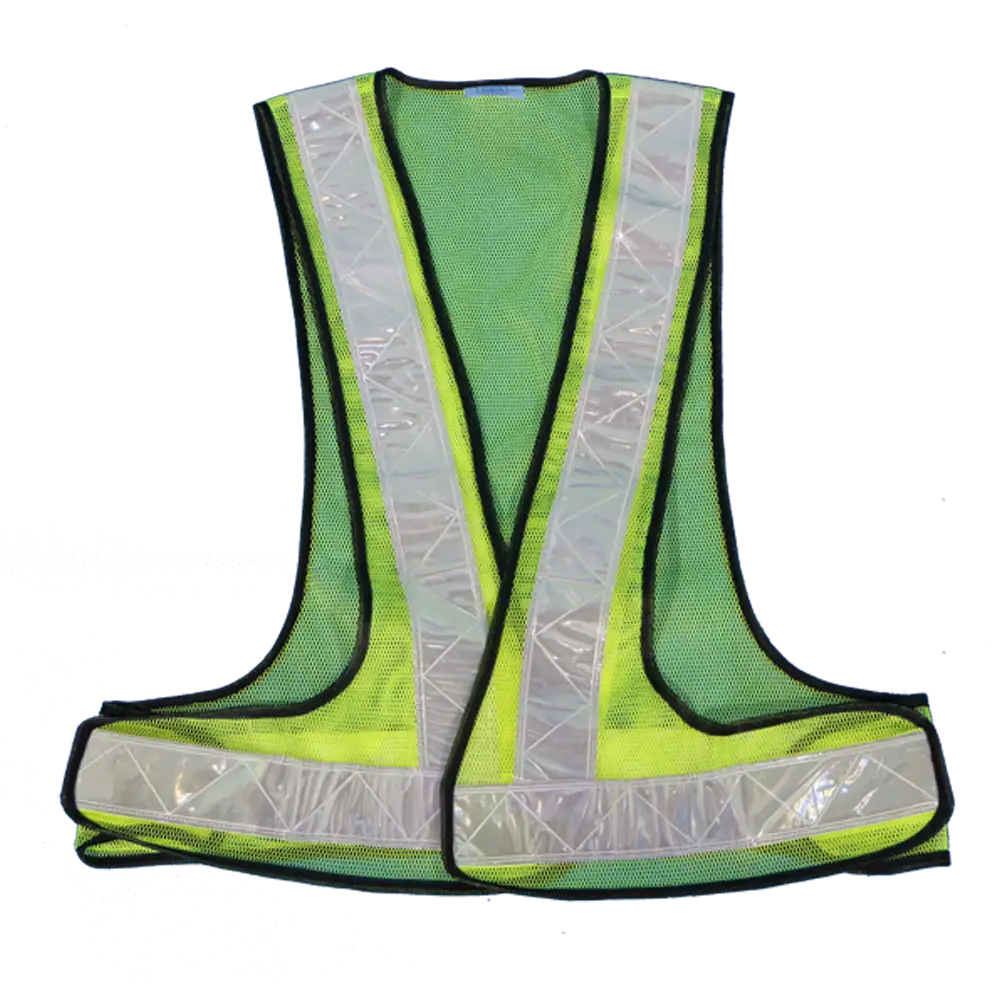 Lime Reflective BIB with Velcro (Mesh Material)