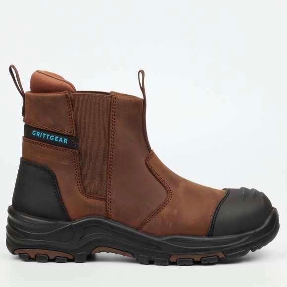 Slate  Crazy Horse Leather Safety Boot