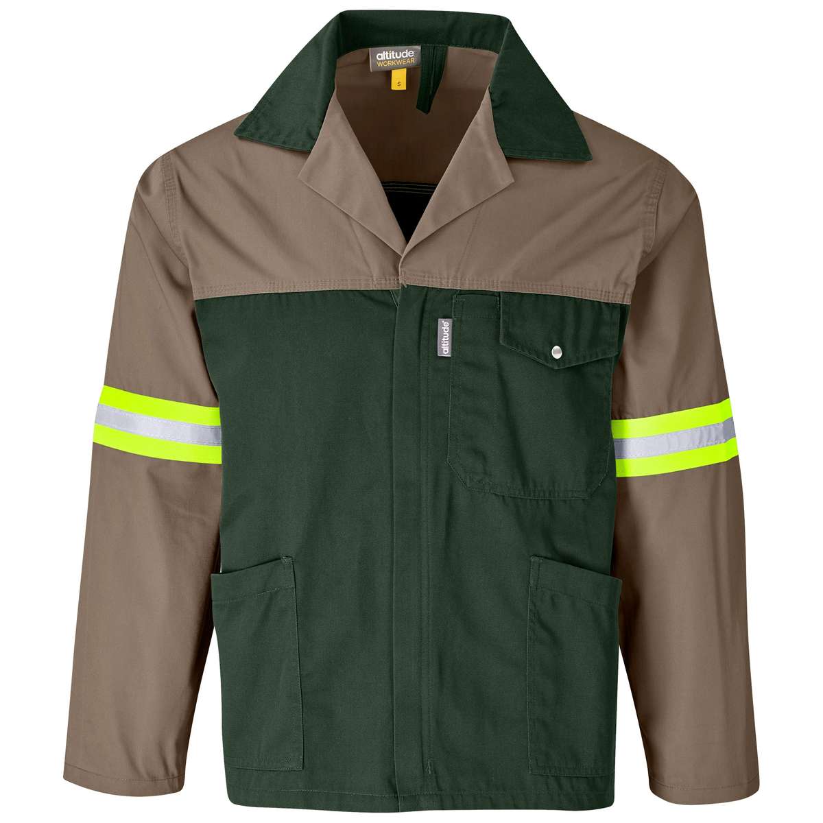 Site Premium Two-Tone Poly Cotton Jacket -Reflective Arms & Back