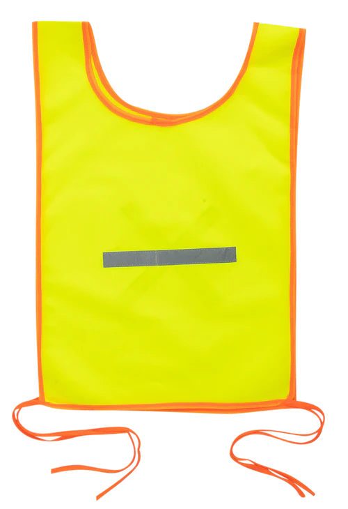 Lime Reflective Solid Material Bib