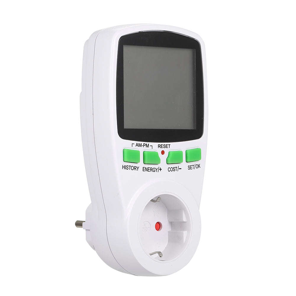 Digital Wattmet Power Meter Energy Meter Voltage Chart Power Measuring Socket Indoor Countdown