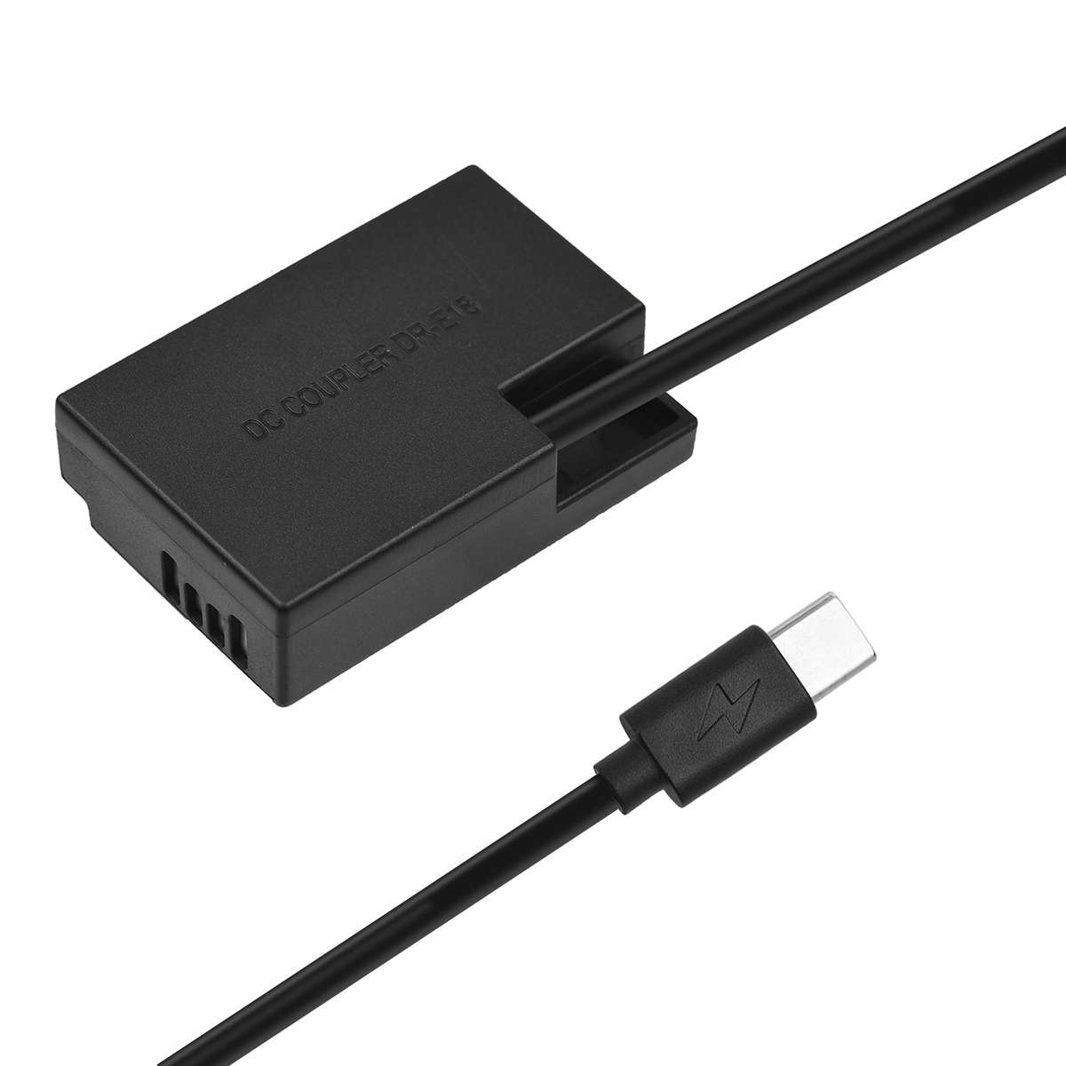 Type C to DR-E18 DC Coupler LP-E17 Dummy Battery Replacement for Canon RP EOS 77D 200D 250D 750D