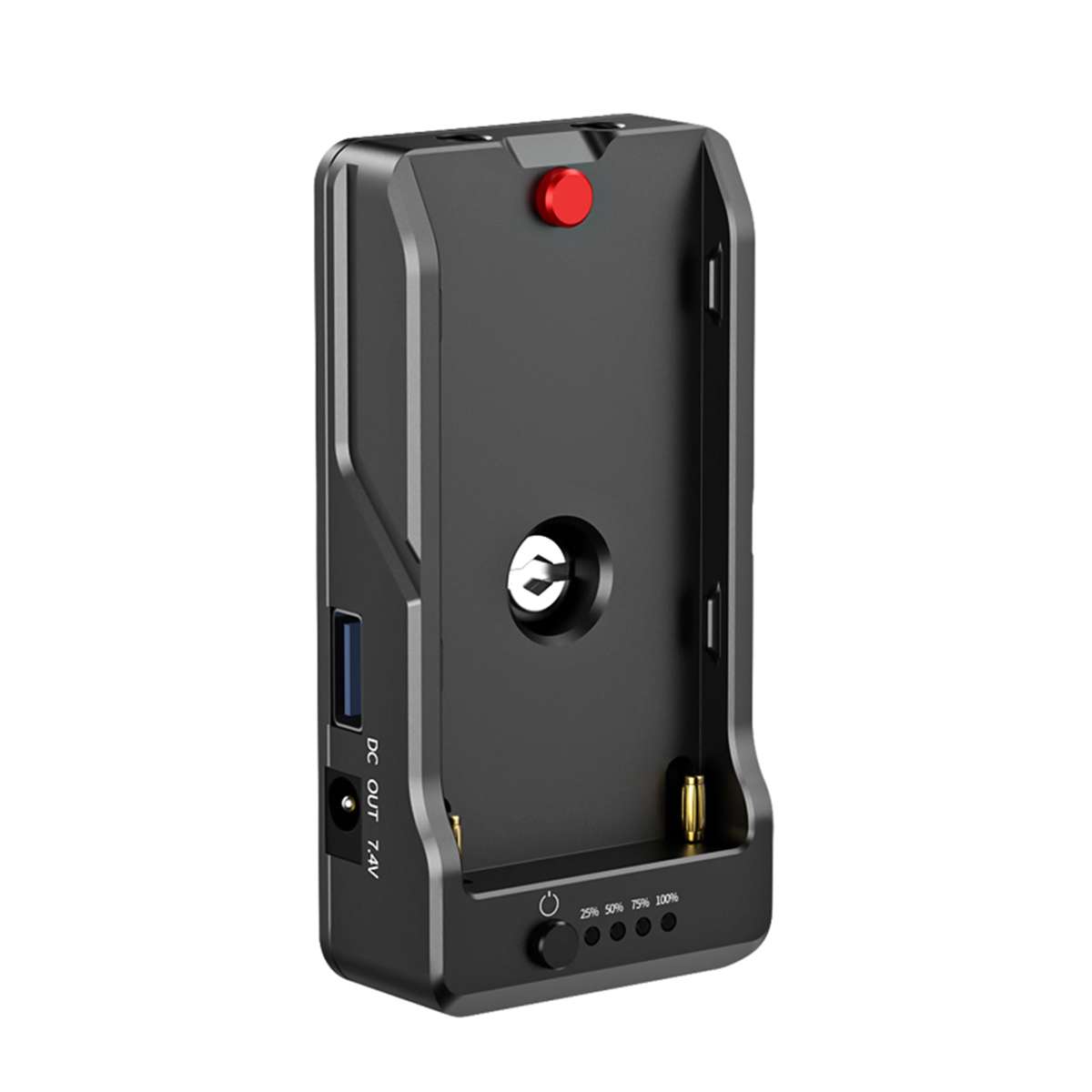 NP-F Battery Charger Metal Battery Adapter Plate with Type-C Charging Port DC12V DC7.4V USB Outputs