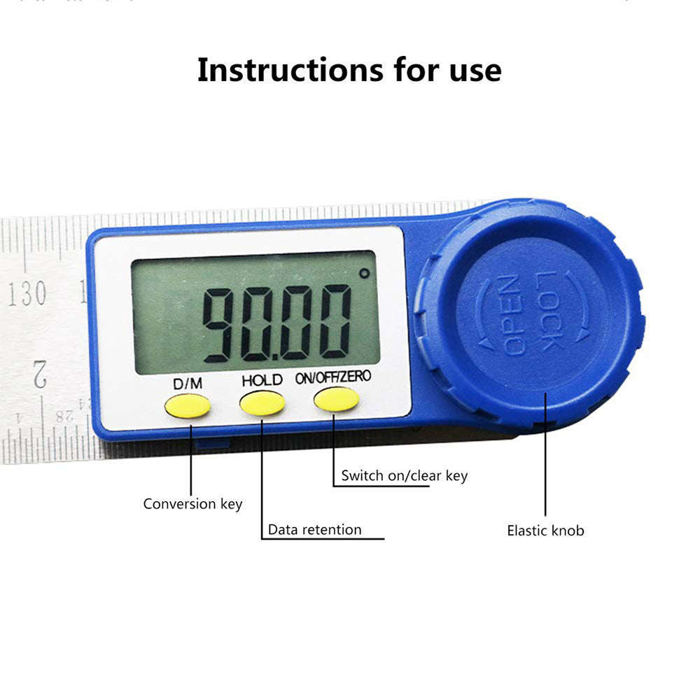 Digital Protractor 200mm 7 Inch Digital Angle Finder Protractor Ruler Meter Inclinometer Goni