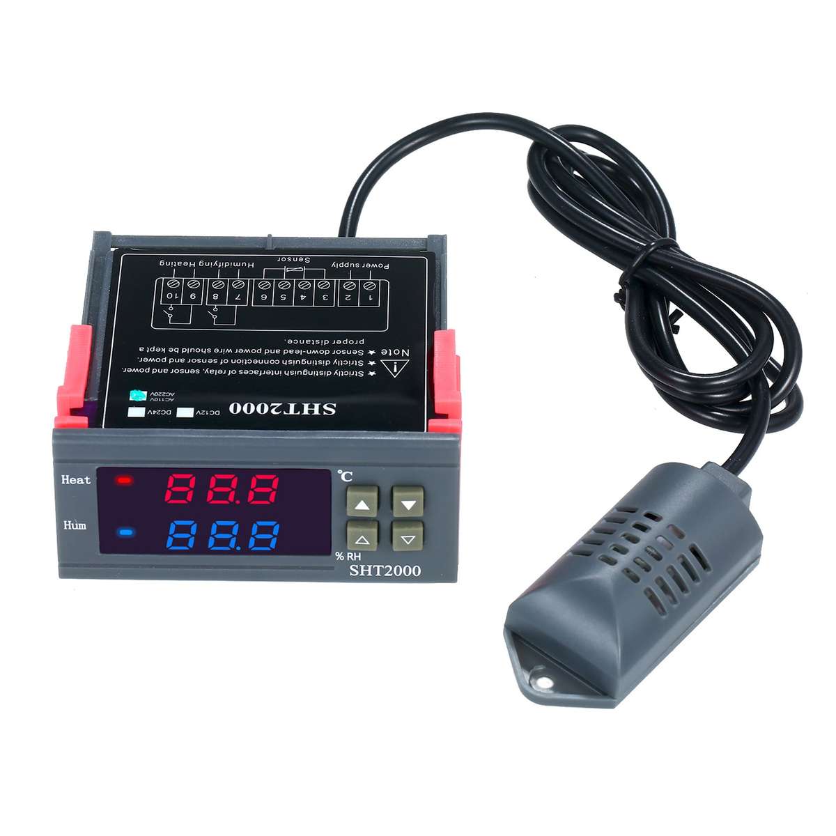 Digital Display Temperature&Humidity Controller Thermoregulator Thermostat Humidistat Theromet