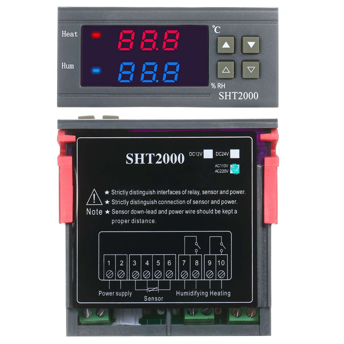 Digital Display Temperature&Humidity Controller Thermoregulator Thermostat Humidistat Theromet