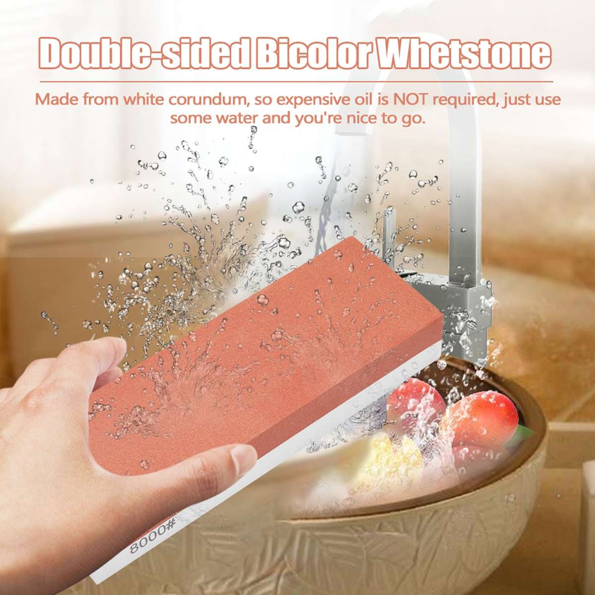 400/1000# 3000/8000# Grit Premium Whetstone Cut Sharpening Stone Set Sharpener for All Blade N