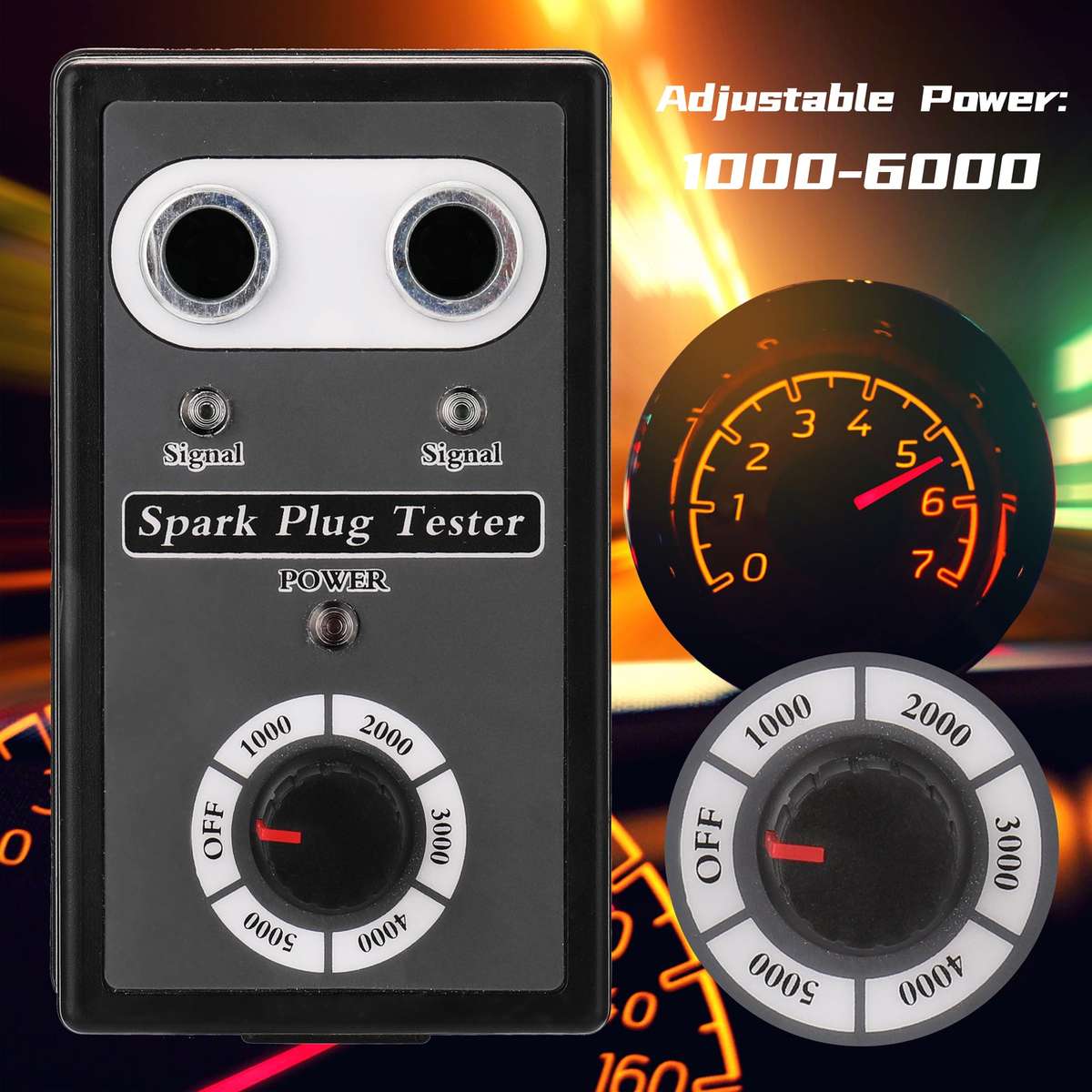 Automotive Diagnostic Scanner Gasoline Vehicle Plug Analyzer Spark Plugs Tester Dual Hole Ana