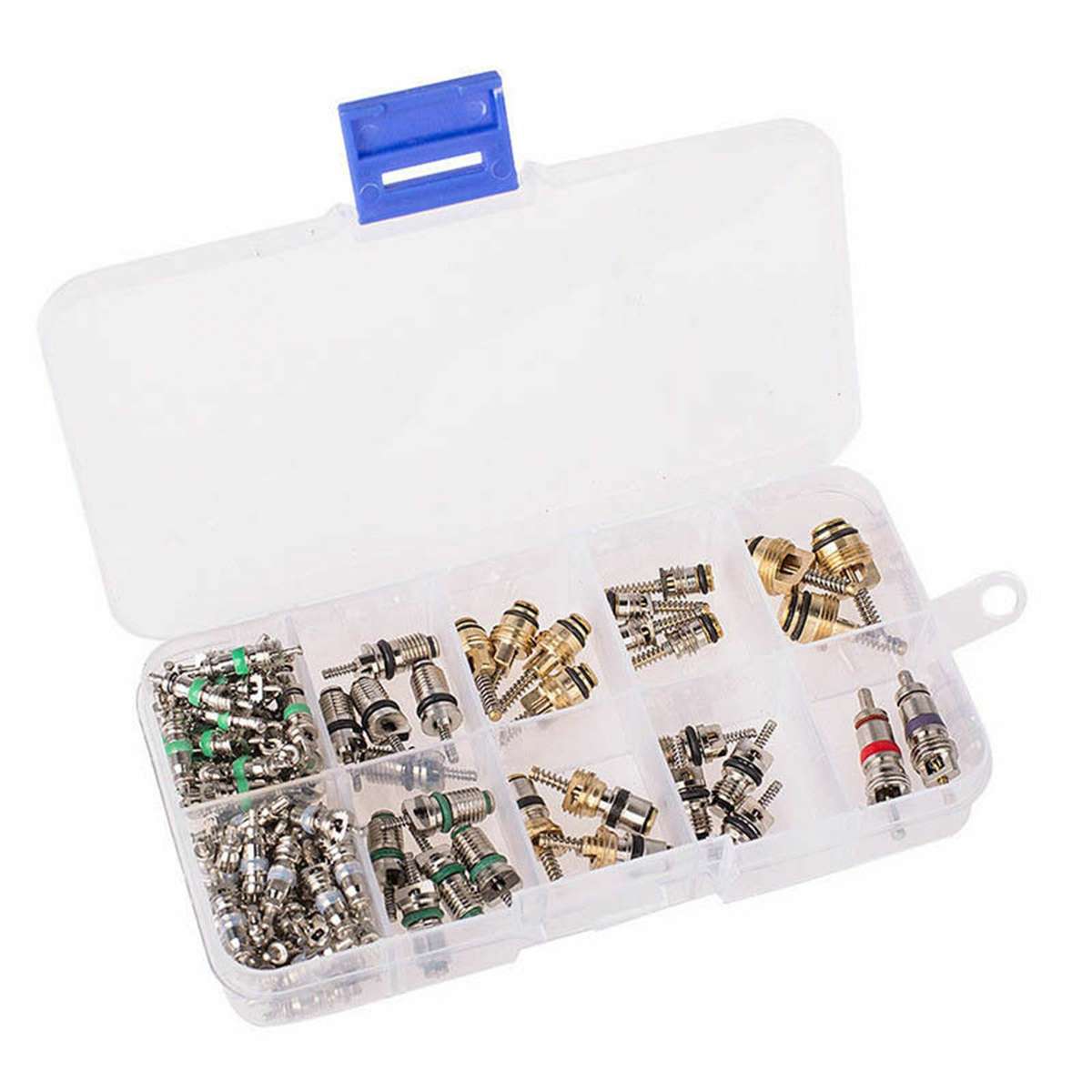 102Pcs Car R134a/R12 A/C Air Conditioning Valve Core & Remover Tool Kit 1/4'' 5/16''