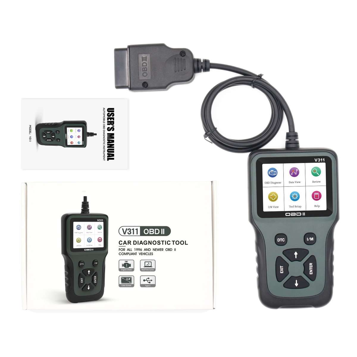 Professional Handheld Automotive Scanner On-Board Diagnostic Portable Car Diagnostic Tool