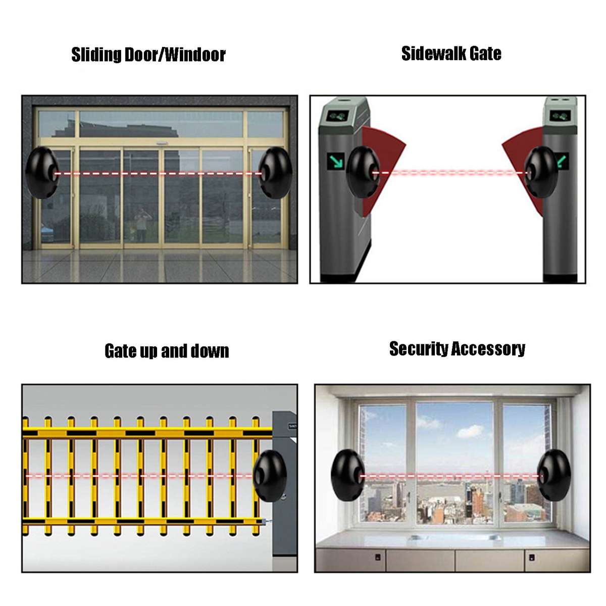DC12V Infrared Photocell Beam Sensor Automatic Gate Door Garage Shutter Barrier Detector  for