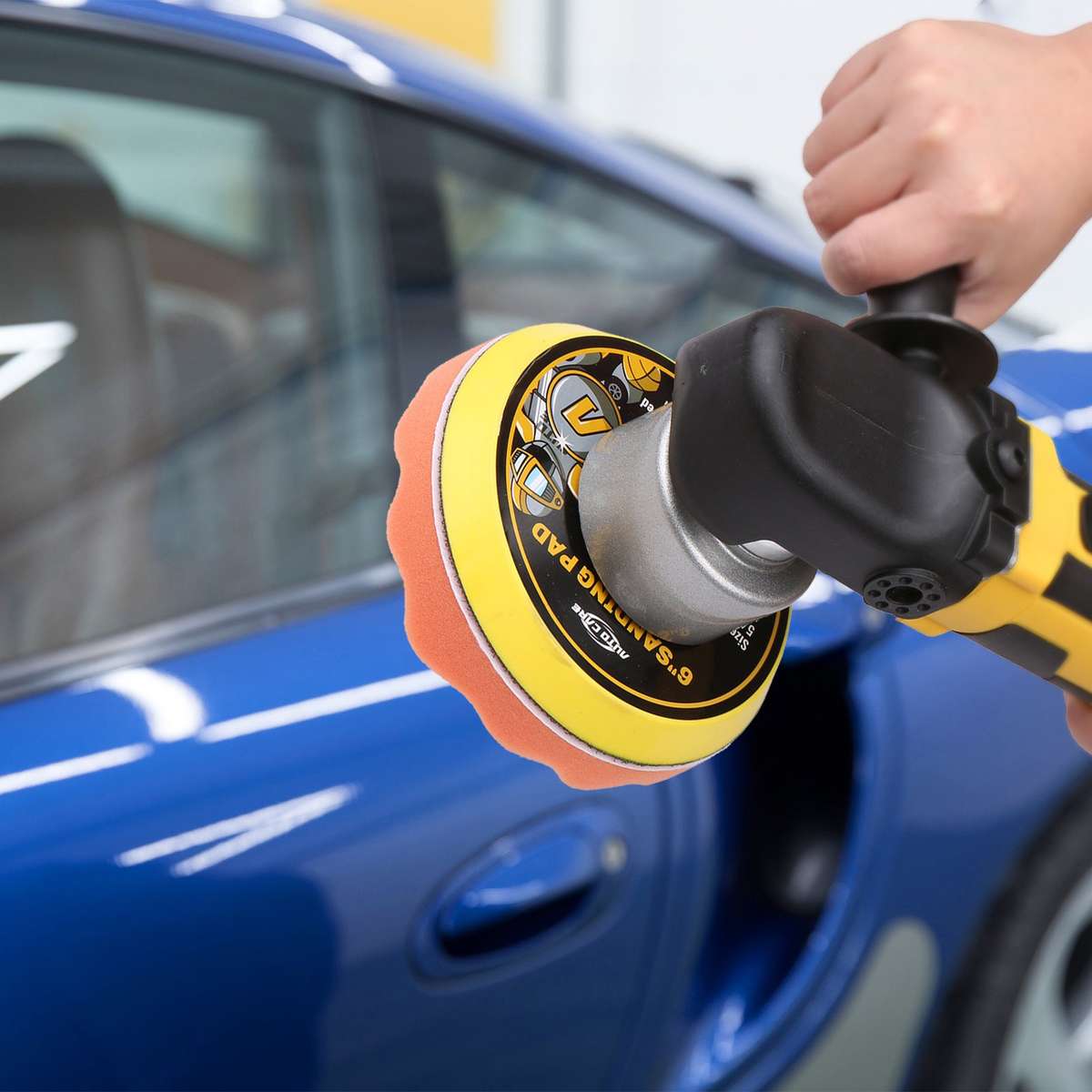 6-inch Variable Speed Car Polisher Handheld Polishing Machine Electric Powered Waxer Machine 5600RPM