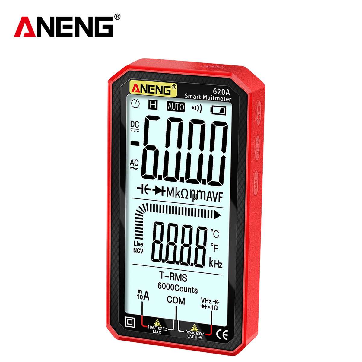 ANENG 4.7-Inch LCD Display AC/DC Digital Multimeter Ultraportable True-RMS Multimeter Auto-Ran