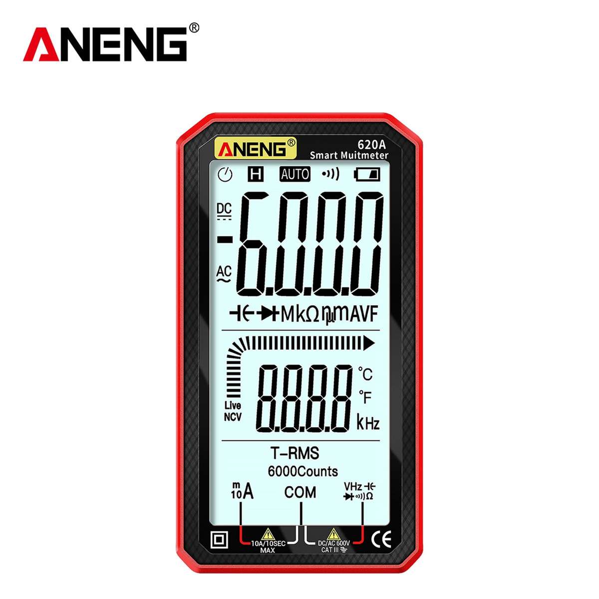ANENG 4.7-Inch LCD Display AC/DC Digital Multimeter Ultraportable True-RMS Multimeter Auto-Ran