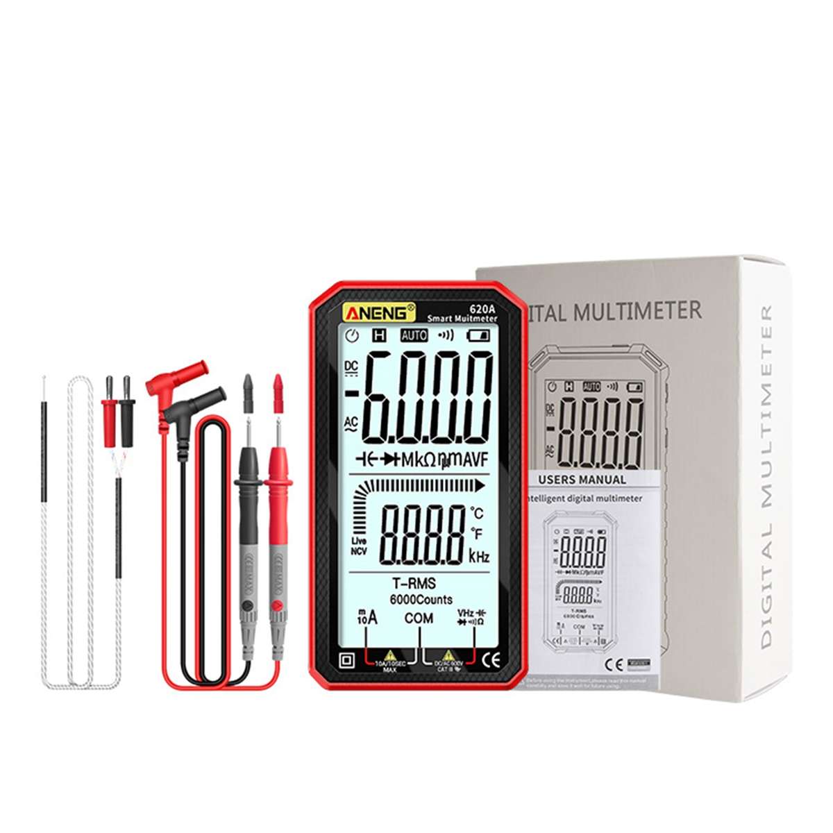 ANENG 4.7-Inch LCD Display AC/DC Digital Multimeter Ultraportable True-RMS Multimeter Auto-Ran