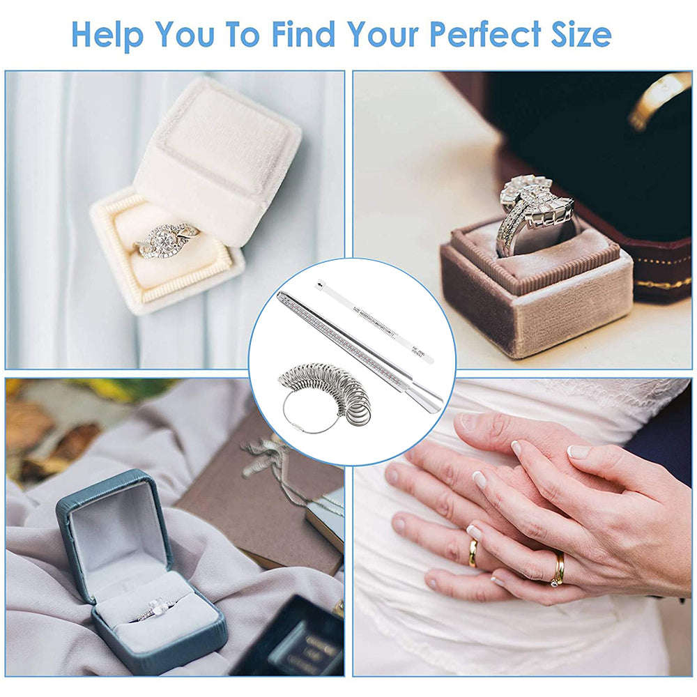 Aluminium Ring Sizer Mandrel Metal Ring Sizer Finger Sizing Stick Mandrel Tool with Ring Sizer