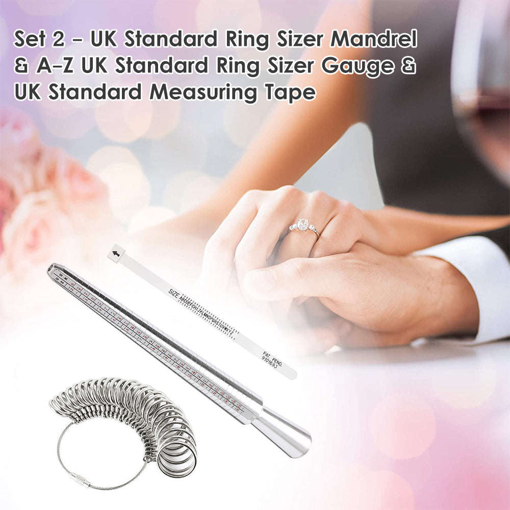 Aluminium Ring Sizer Mandrel Metal Ring Sizer Finger Sizing Stick Mandrel Tool with Ring Sizer