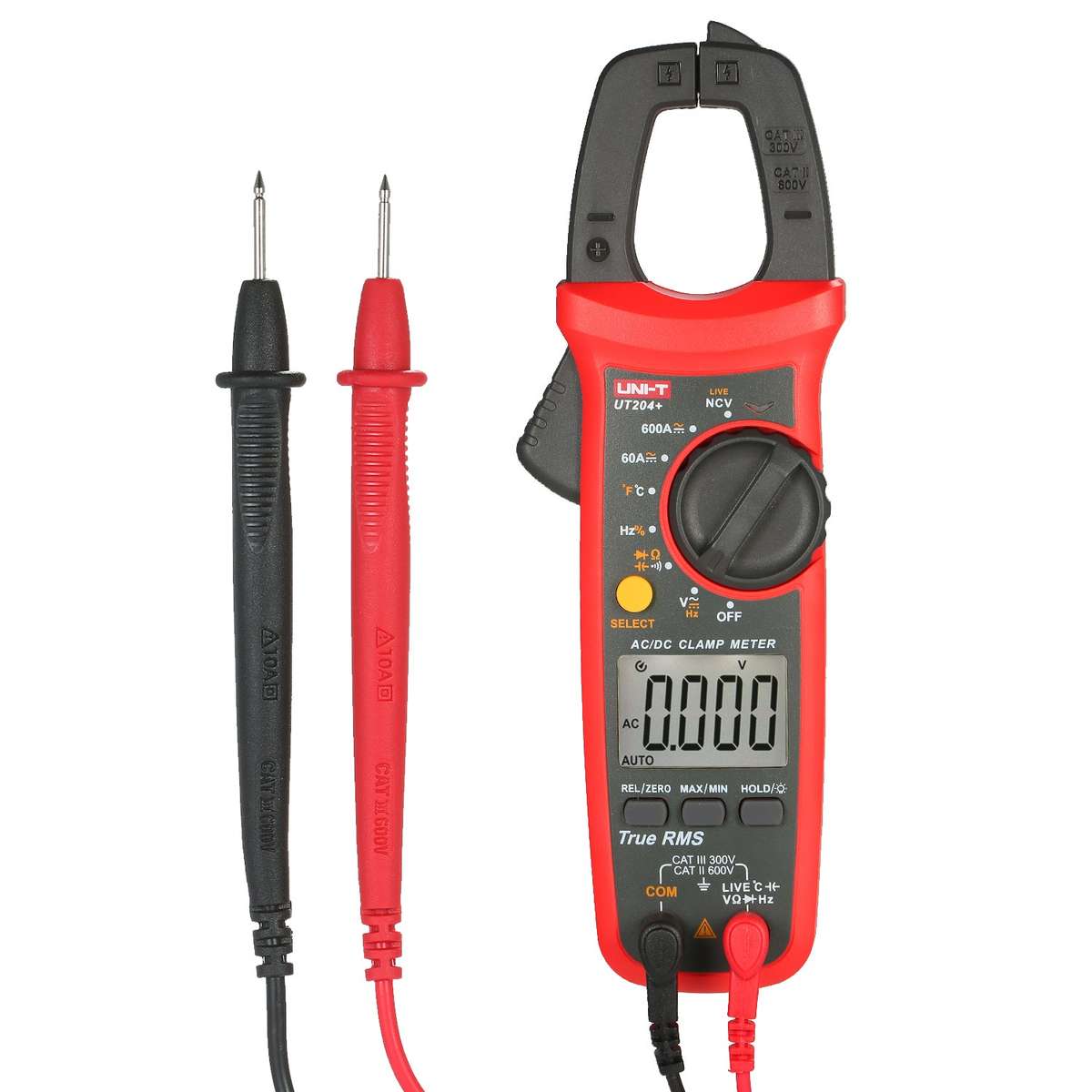 UNI-T UT204+ 6000 Counts Digital Clamp Meter True RMS Multimeter Clamp Ammeter Voltage Meter N