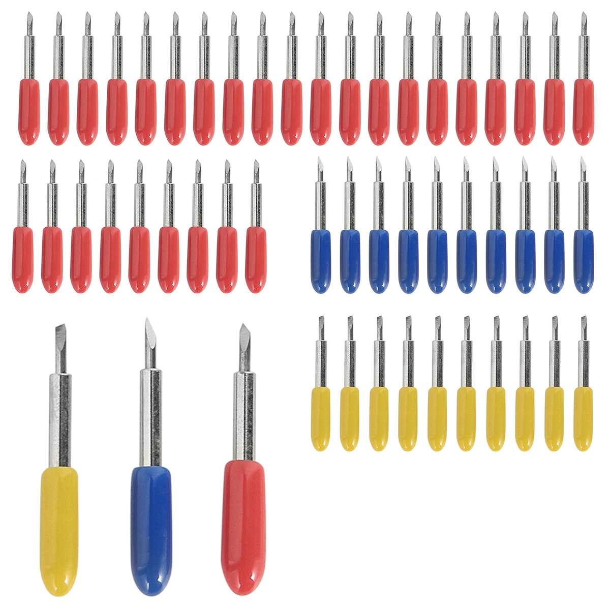 50pcs Replacement Cricut Cutting Blading Vinyl Cutting Bladee 30pcs 45 Standard + 10pcs 30 Shallow