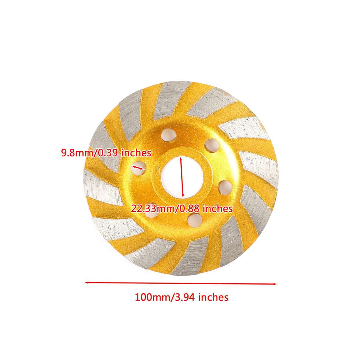 4in Diamond Segment Grinding Wheel Angle Grinder Disc for Granite Stone Marble Masonry Concret