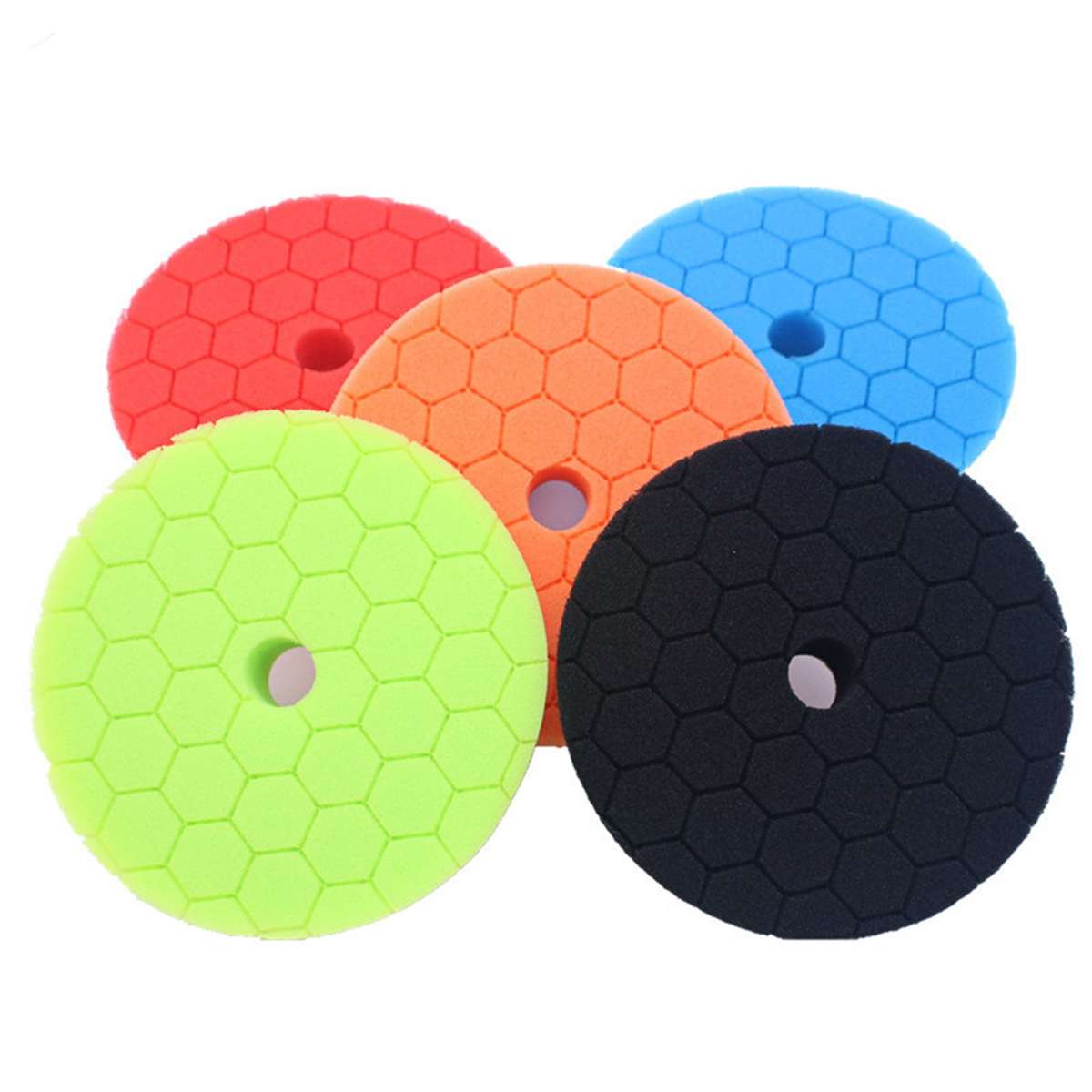 Buffing Polishing Pads 5 Pcs 6 Inch Large Size Sponge Polishing Pads Car Foam Buffing Sponge Pads Ki