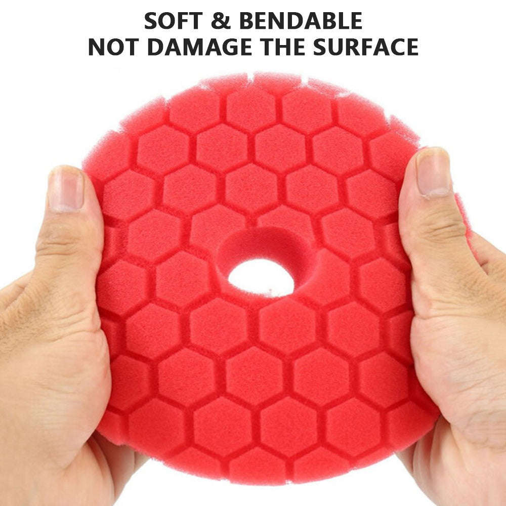 Buffing Polishing Pads 5 Pcs 6 Inch Large Size Sponge Polishing Pads Car Foam Buffing Sponge Pads Ki